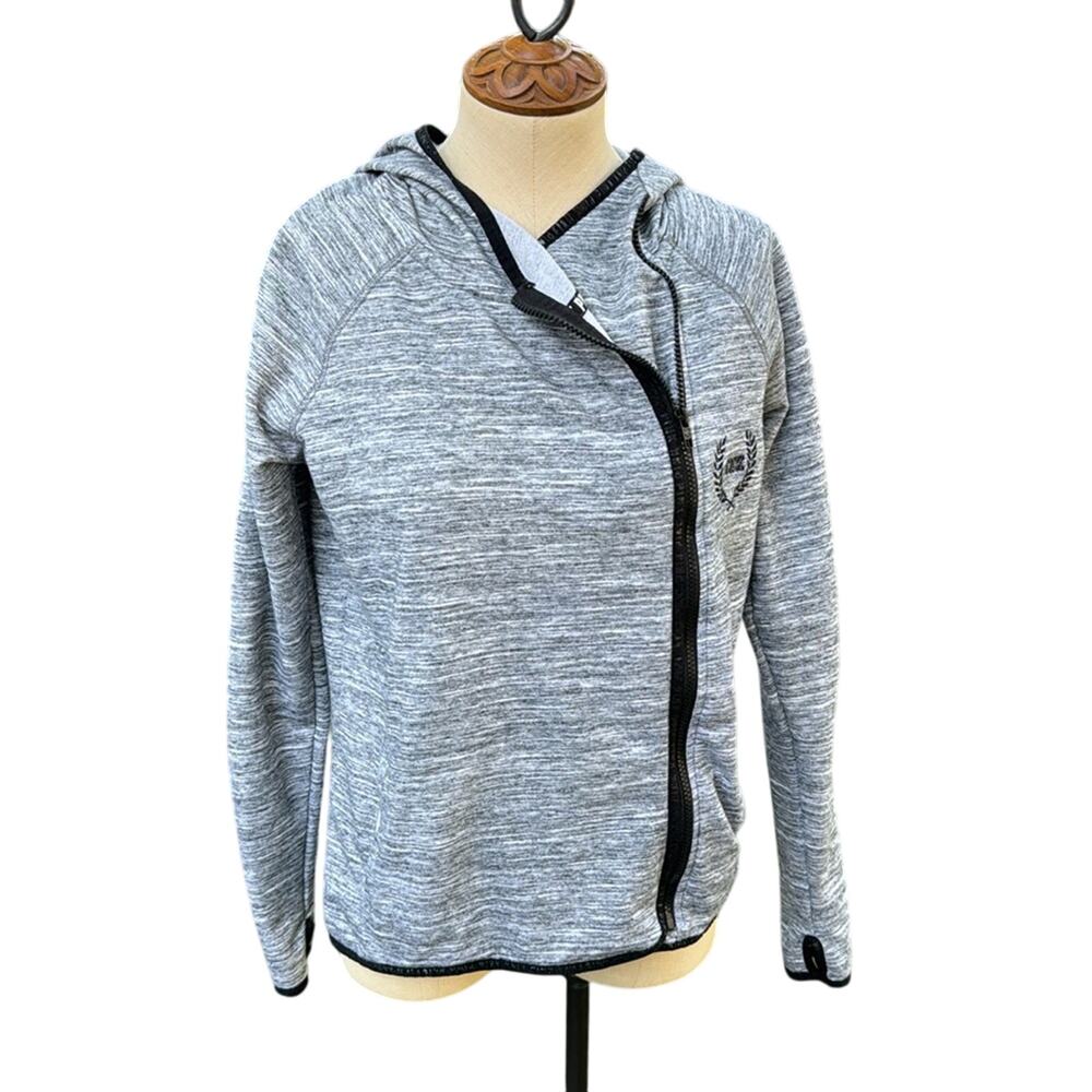 PINK Victoria's Secret Gray Marled Zip-Up Hoodie